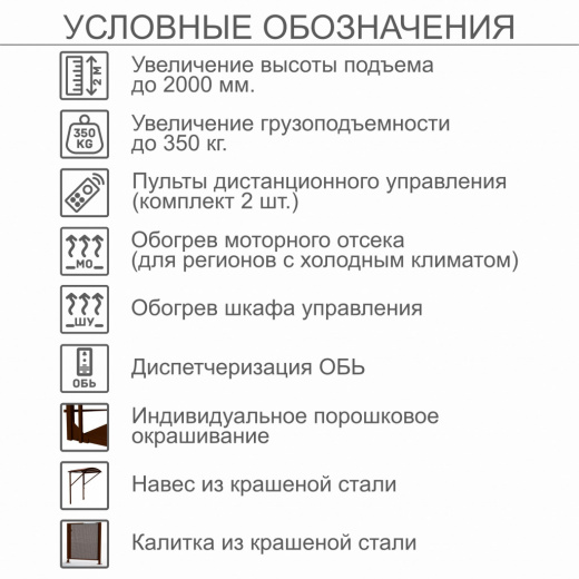 Вертикальный подъемник для инвалидов по ГОСТ ВПМ-01, с увеличением до 2000 мм, с калиткой из каршенной стали, с увеличеной грузоподъемностью до 350кг, с диспетчеризацией ОБЬ, с обогревом шкафа управления